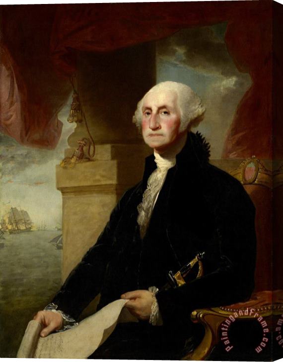 Gilbert Stuart George Washington [the Constable Hamilton Portrait] Stretched Canvas Painting / Canvas Art